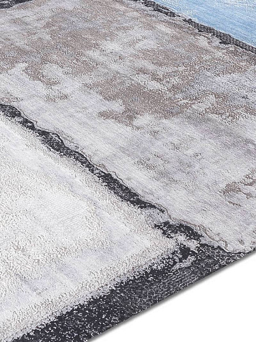 Light Blue Taupe Hand-Woven Exquisite Rug