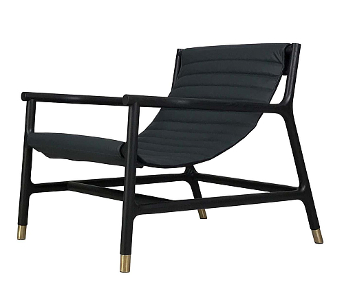 Joyce Black Italian Lounge Chair