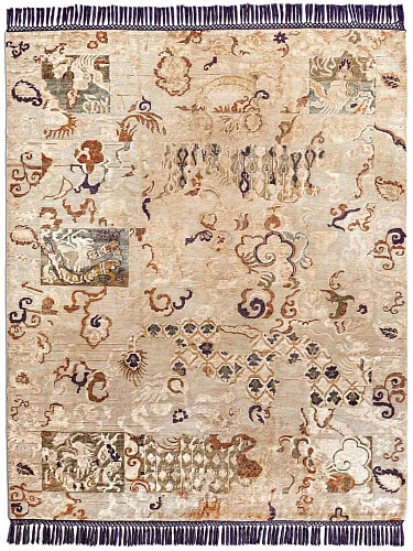 Dragon Hand-Knotted Silk / Wool Rug