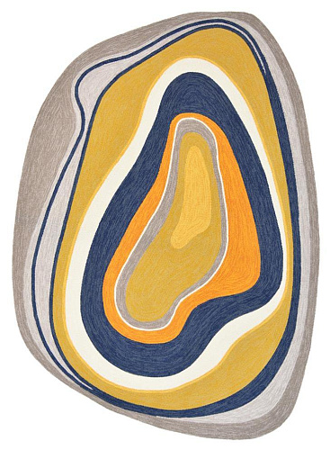 Oval Ochre Outdoor Rug