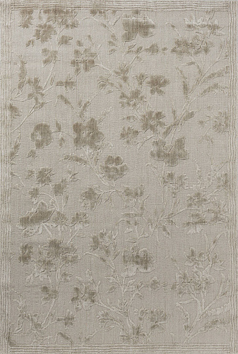 Rye Beige Floral Hand-Woven Rug