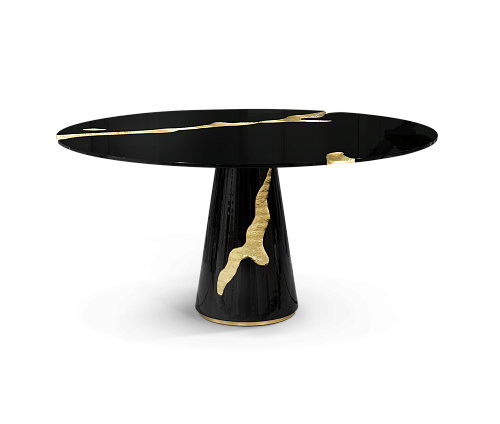 Fissure Black Luxe Dining Table