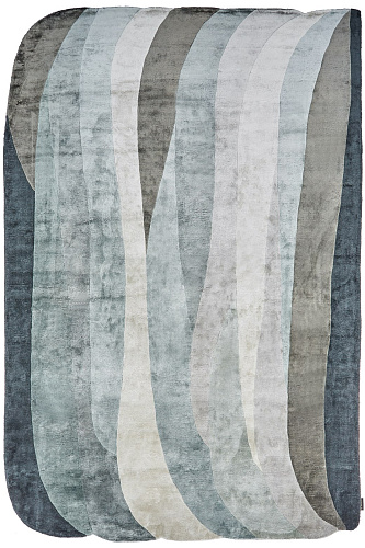 Scape Grey Designer Viscose Rug