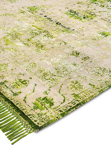 Eco Green Hand-Knotted Wool / Silk Rug