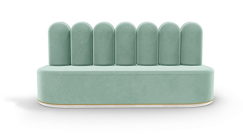 Fluffy Cloud II Green Sofa