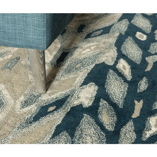 Designer Indigo Hand-Woven Luxury Rug