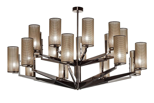 Artisan Black Nickel Fabric Shade Chandelier