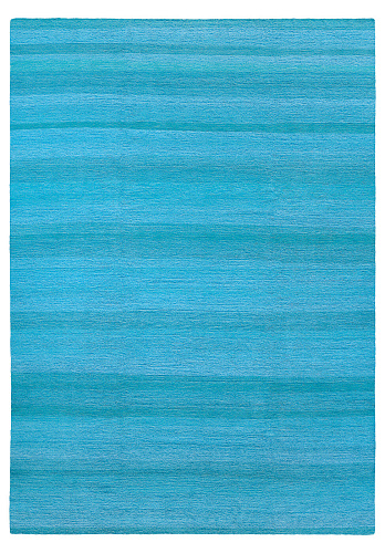 Hand-woven Blue Stripes Luxury Rug