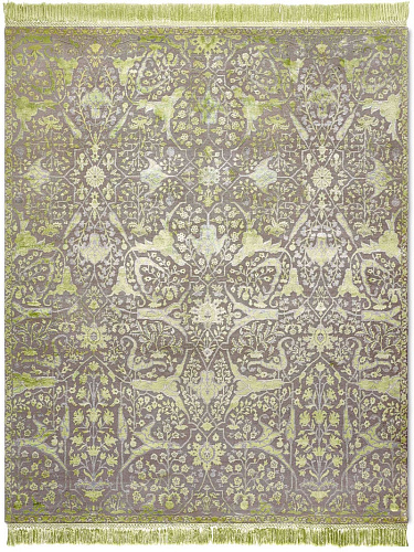 Teheran Green Hand-Knotted Wool / Silk Rug