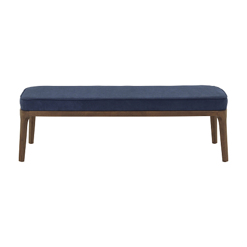 Carmela Blue Upholstered Bench
