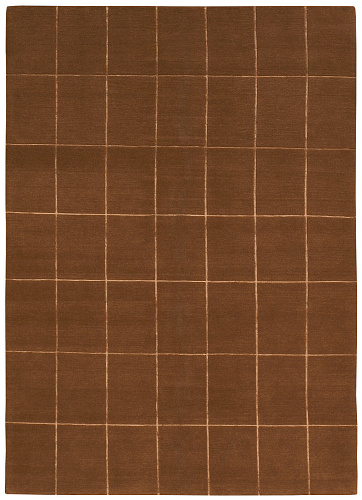 Line Brown Hand-woven Luxury Rug