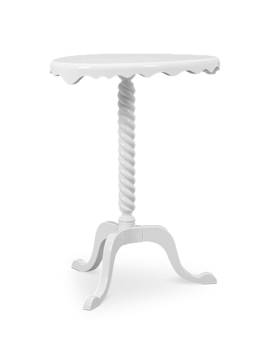 Pearl White Designer Side Table