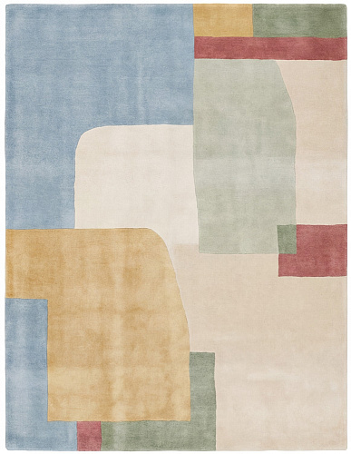 Pale Composition Warm Handwoven Rug