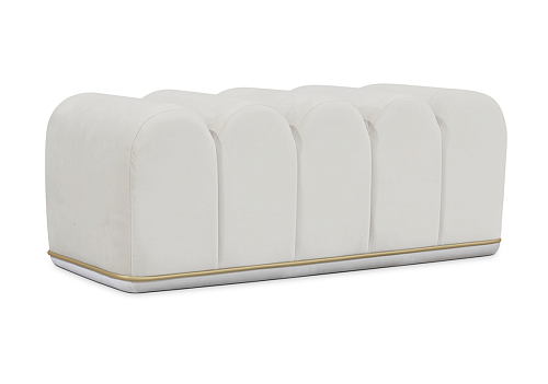 Sweet Swirl Light Blue Upholstered Bench