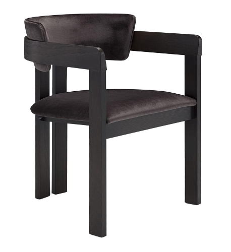 Ines Curved Black Chair