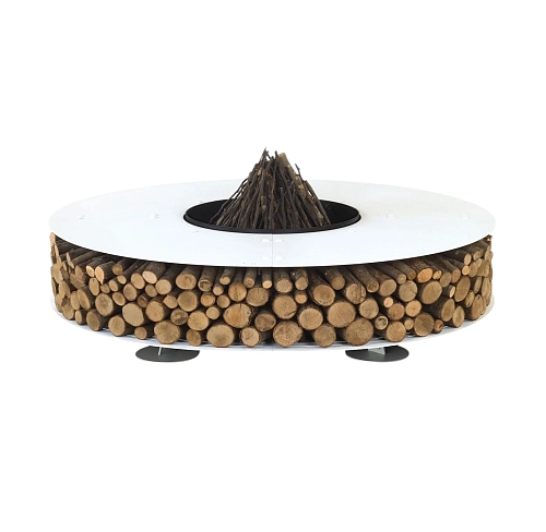 Steel Round White Fire Pit