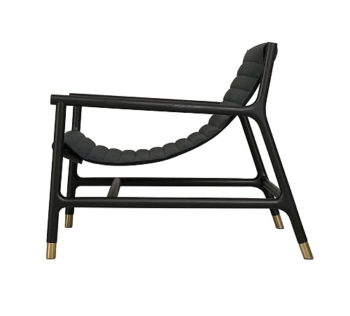Joyce Black Italian Lounge Chair