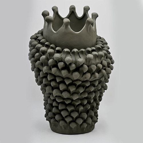 Smoky Grey Moor's Head Sculpture