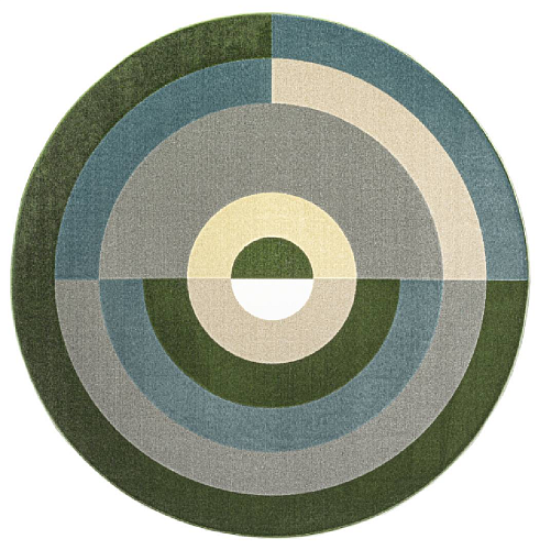 Geometric Round Rug