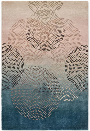 Misty Circles Handmade Rug