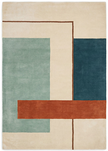 Framed Blocks Handwoven Rug