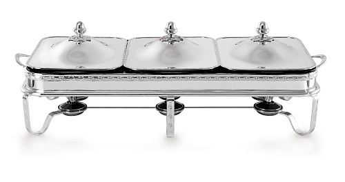 Three-Section Silver-Plated Roasting Pan