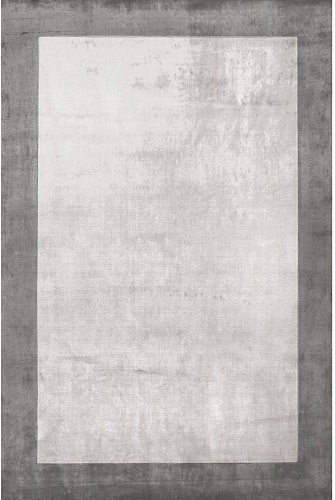 Border Silver Viscose Handwoven Luxury Rug