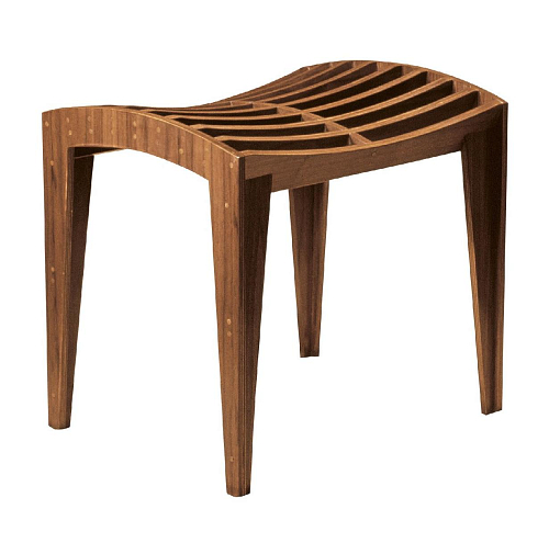 Zero Walnut Italian Wooden Stool