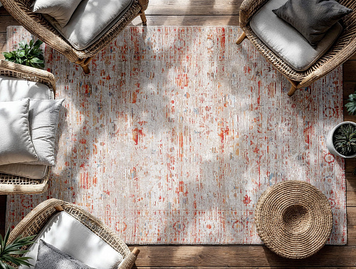 Sunset Toned Abstract Rug