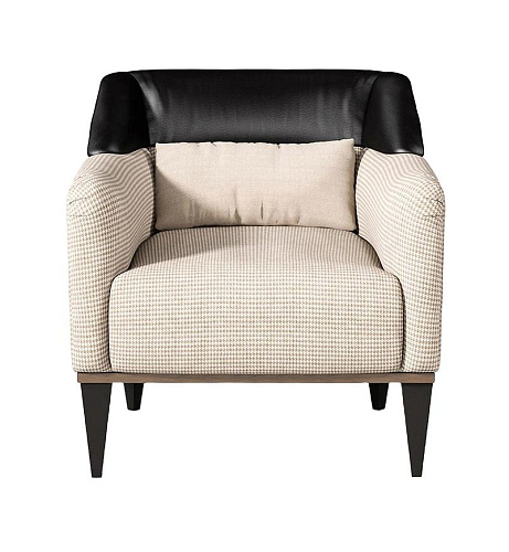 Black / Beige Armchair