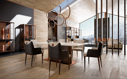 Contrasting Black and White Chair