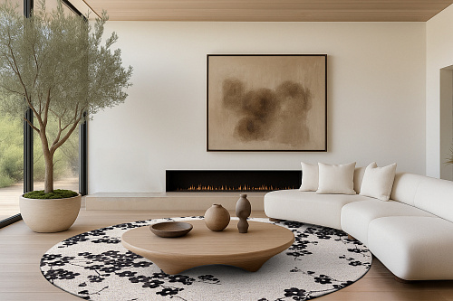 Winter White Round Rug