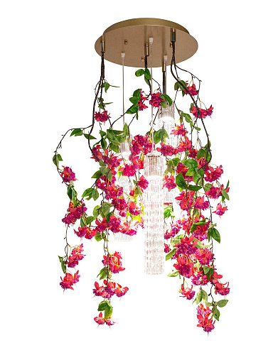 Pink Cascade Small Artisan Chandelier