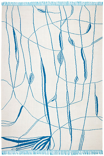 Ravie Bleu Designer Wool Rug