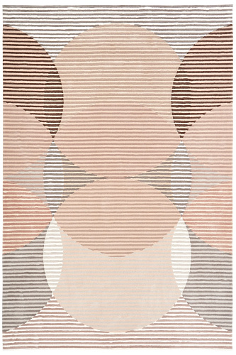 Sinking Rounds Nude Luxury Rug