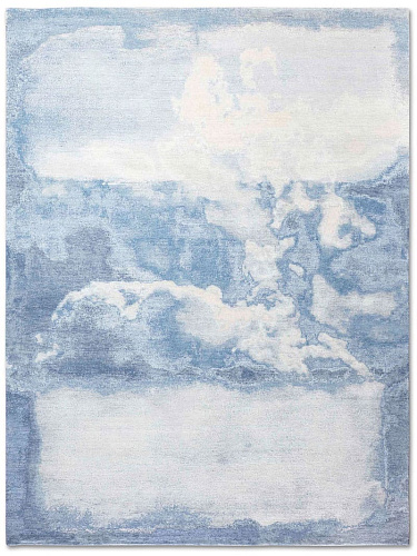 Clouds Blue Luxury Handwoven Rug