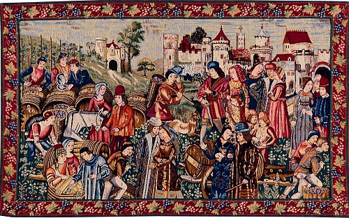 Wine Market with Border Tapestry