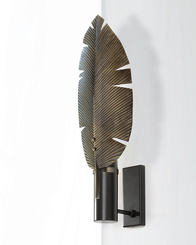 Leaf Black Wall Sconce