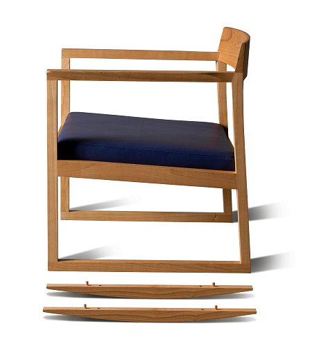 Burton Navy Blue Artisan Rocking Chair