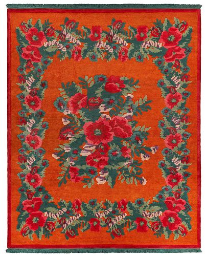 Traditional Hand-woven Red Luxury Rug
