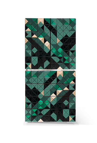 Mosaic II Green Designer Cabinet