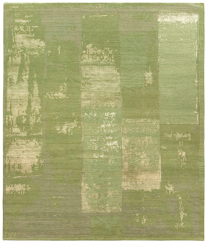 Wool & Silk Green Luxury Rug