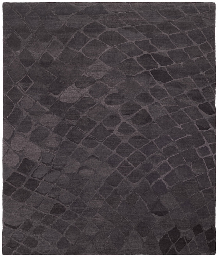 Snake Black Hand-woven Luxury Rug