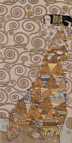 Lady (Right) from Klimt Beige Tapestry