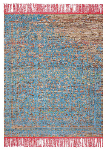 Ferrara Hand-woven Pink / Blue Luxury Rug