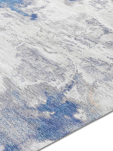 Blue / Sand Handwoven Luxury Rug