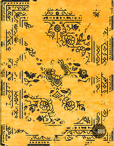 Agra Black / Gold Luxury Designer Rug