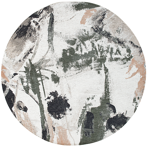 Warm Sand Natural Texture Round Rug
