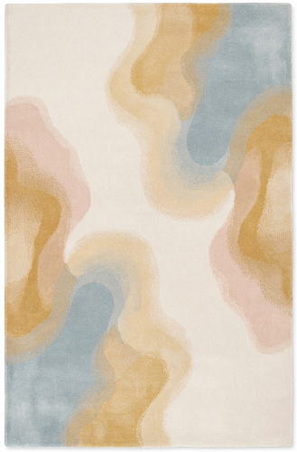 Fluid Lines Sand Handwoven Rug