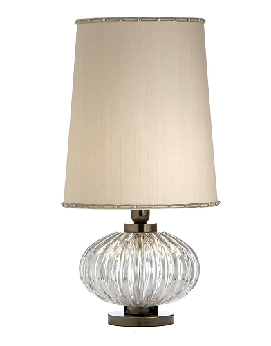 Murano Glass Dark Nickel Table Lamp